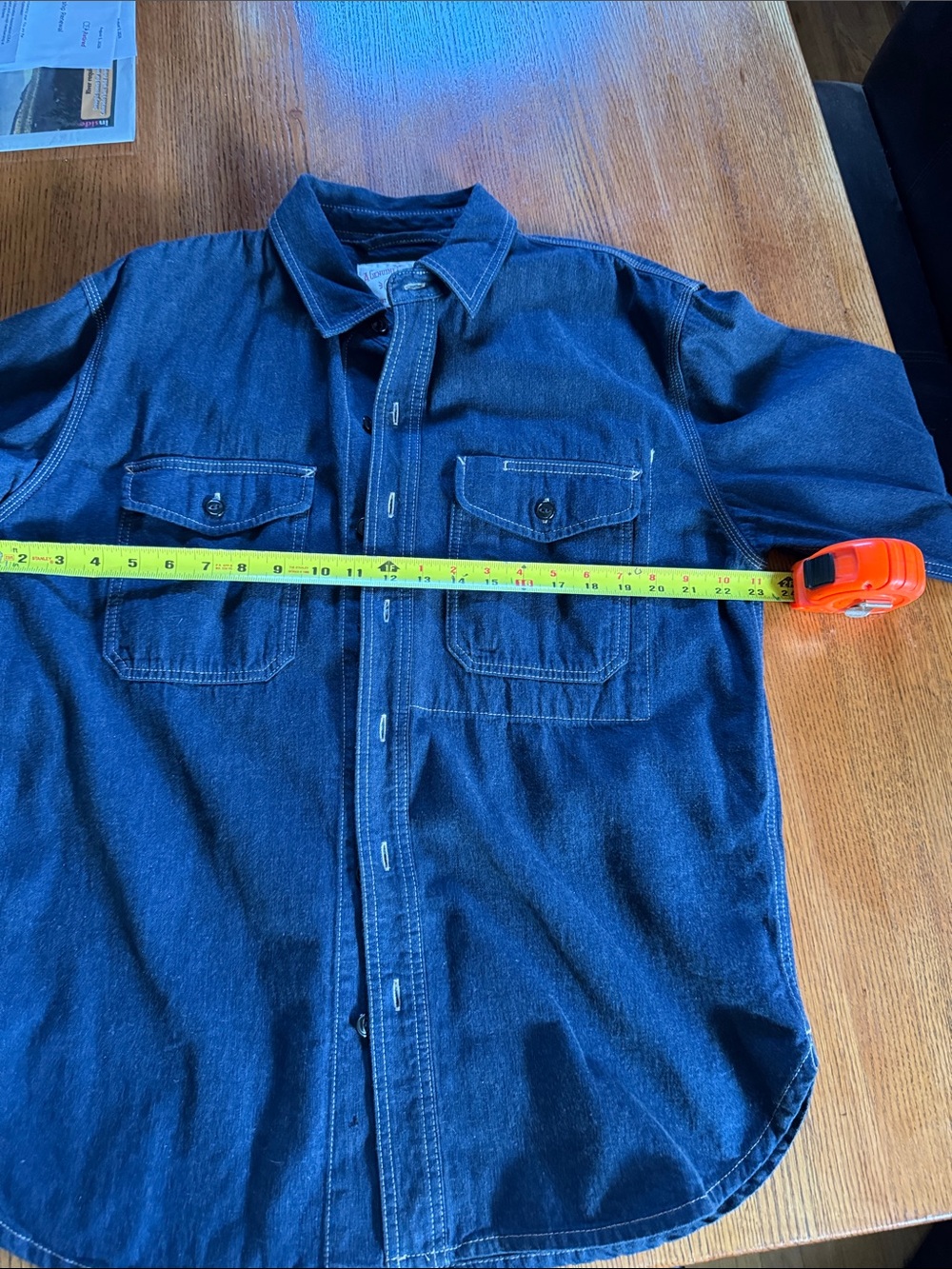 Filson Men's Indigo Denim Work shirt - Medium - Picture 2 of 7